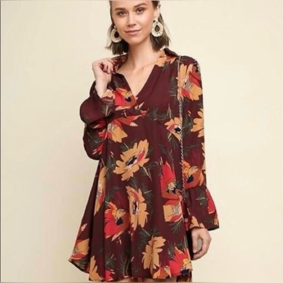 Umgee Shirt Style Dress - Size Small - Picture 1 of 7